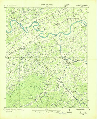 United States Geological Survey Sevierville, TN (1935, 48000-Scale) digital map