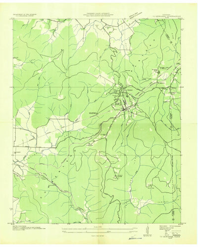 United States Geological Survey Sewanee, TN (1936, 24000-Scale) digital map