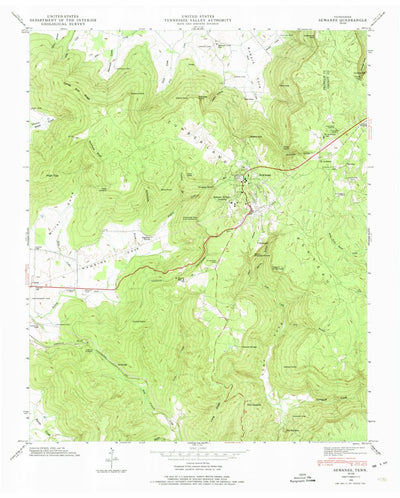 United States Geological Survey Sewanee, TN (1946, 24000-Scale) digital map