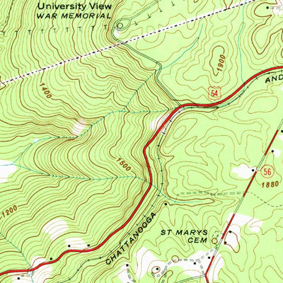 United States Geological Survey Sewanee, TN (1946, 24000-Scale) digital map