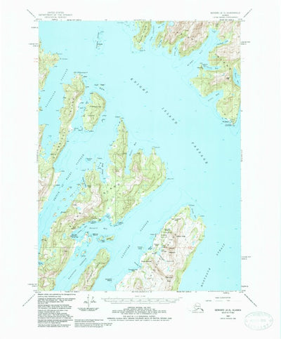 United States Geological Survey Seward A-3, AK (1951, 63360-Scale) digital map