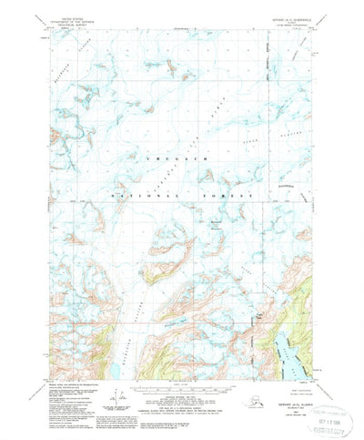 United States Geological Survey Seward A-5, AK (1951, 63360-Scale) digital map