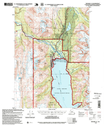 United States Geological Survey Seward A-7, AK (1997, 63360-Scale) digital map