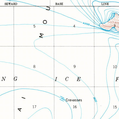United States Geological Survey Seward A-8, AK (1951, 63360-Scale) digital map