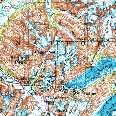 United States Geological Survey Seward, AK (1953, 250000-Scale) digital map