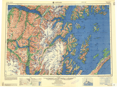 United States Geological Survey Seward, AK (1959, 250000-Scale) digital map