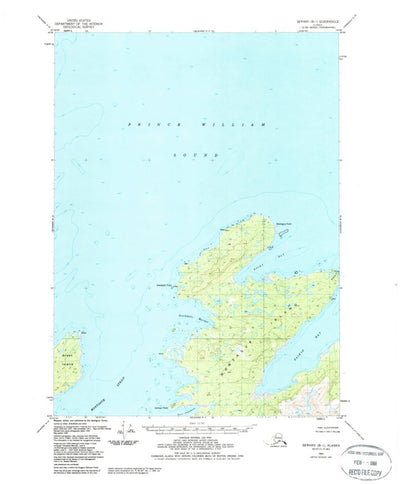United States Geological Survey Seward B-1, AK (1951, 63360-Scale) digital map