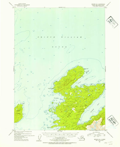 United States Geological Survey Seward B-1, AK (1952, 63360-Scale) digital map