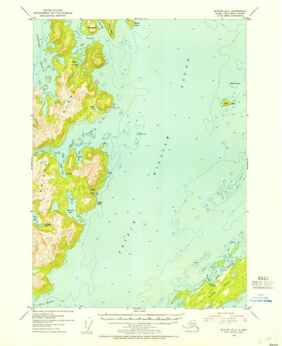 United States Geological Survey Seward B-2, AK (1952, 63360-Scale) digital map