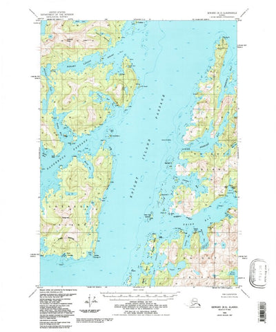 United States Geological Survey Seward B-3, AK (1950, 63360-Scale) digital map