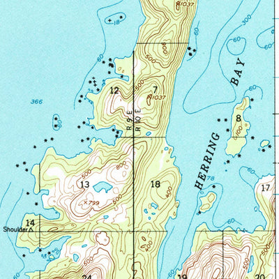 United States Geological Survey Seward B-3, AK (1950, 63360-Scale) digital map