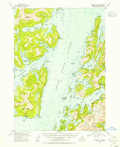 United States Geological Survey Seward B-3, AK (1952, 63360-Scale) digital map