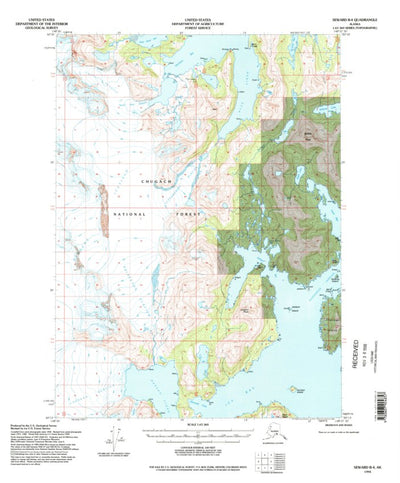 United States Geological Survey Seward B-4, AK (1994, 63360-Scale) digital map
