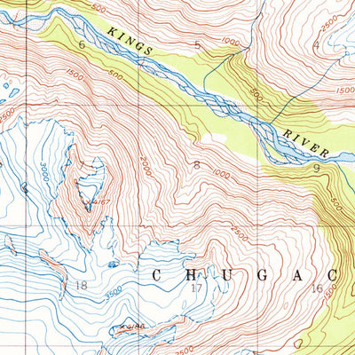 United States Geological Survey Seward B-5, AK (1951, 63360-Scale) digital map