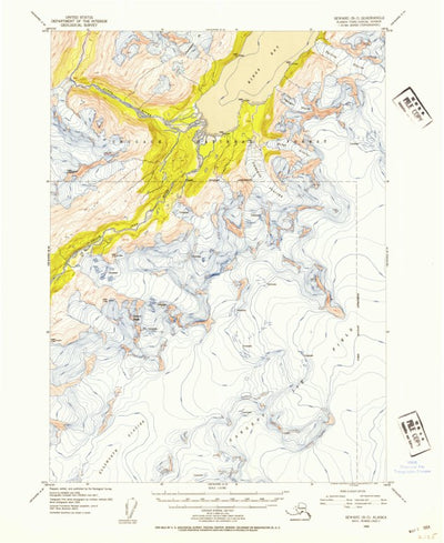 United States Geological Survey Seward B-5, AK (1952, 63360-Scale) digital map
