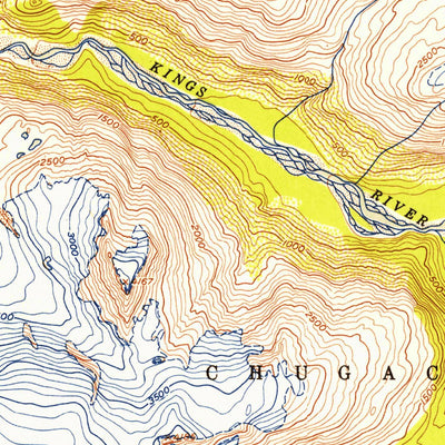 United States Geological Survey Seward B-5, AK (1952, 63360-Scale) digital map