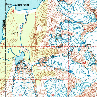 United States Geological Survey Seward B-5, AK (1996, 63360-Scale) digital map