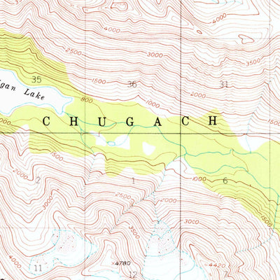 United States Geological Survey Seward B-6, AK (1951, 63360-Scale) digital map