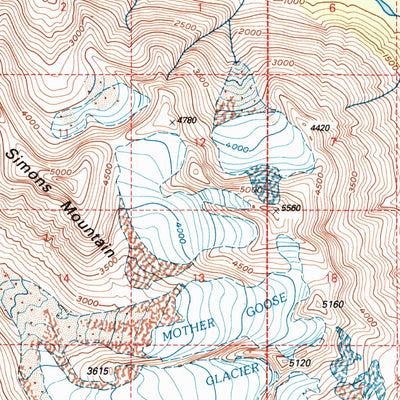 United States Geological Survey Seward B-6, AK (1995, 63360-Scale) digital map