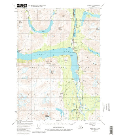 United States Geological Survey Seward B-7, AK (1951, 63360-Scale) digital map