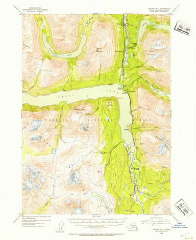United States Geological Survey Seward B-7, AK (1953, 63360-Scale) digital map