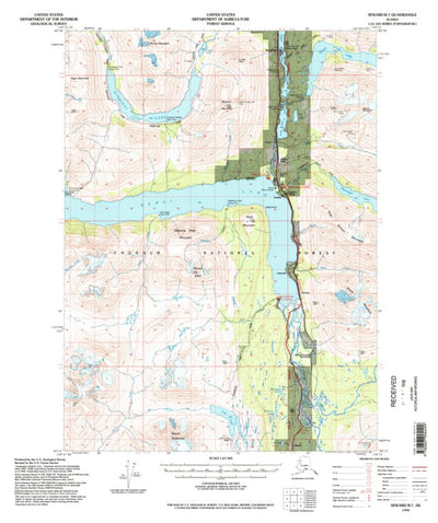 United States Geological Survey Seward B-7, AK (1994, 63360-Scale) digital map