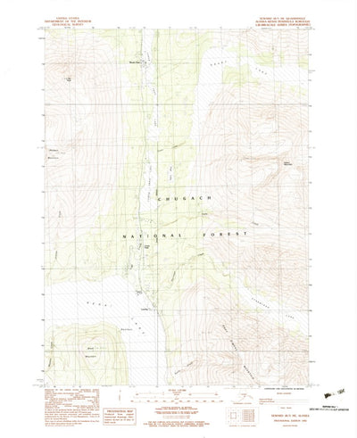 United States Geological Survey Seward B-7 NE, AK (1983, 25000-Scale) digital map