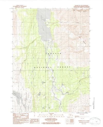 United States Geological Survey Seward B-7 SE, AK (1983, 25000-Scale) digital map
