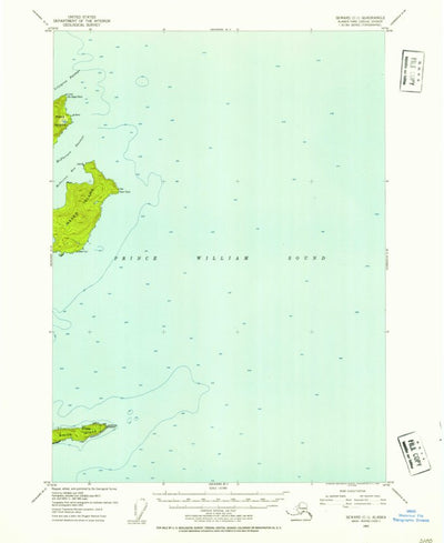 United States Geological Survey Seward C-1, AK (1952, 63360-Scale) digital map