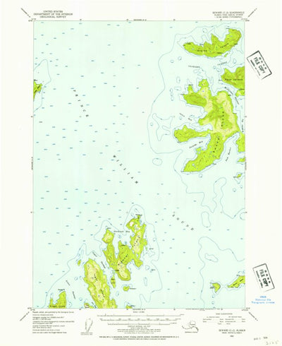 United States Geological Survey Seward C-2, AK (1952, 63360-Scale) digital map