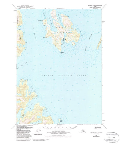 United States Geological Survey Seward C-3, AK (1951, 63360-Scale) digital map