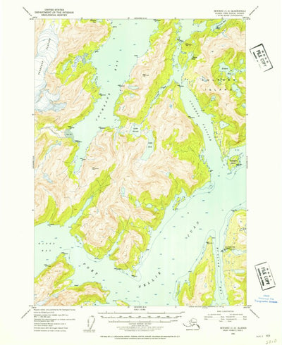 United States Geological Survey Seward C-4, AK (1952, 63360-Scale) digital map