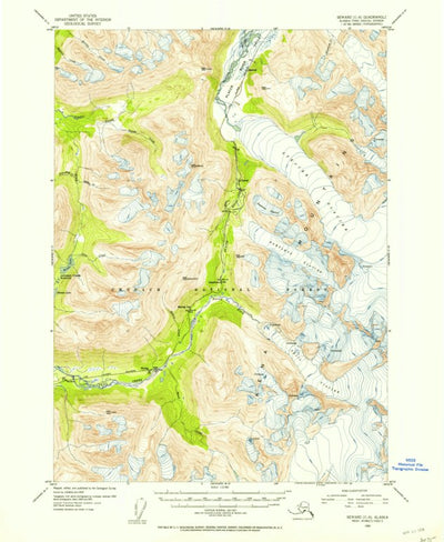 United States Geological Survey Seward C-6, AK (1952, 63360-Scale) digital map