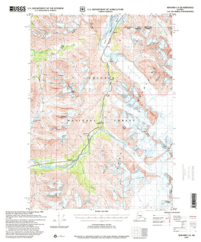 United States Geological Survey Seward C-6, AK (1997, 63360-Scale) digital map