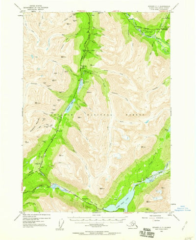 United States Geological Survey Seward C-7, AK (1953, 63360-Scale) digital map