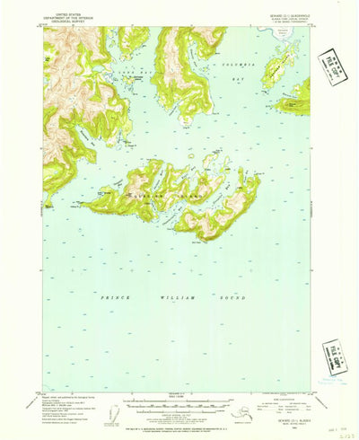 United States Geological Survey Seward D-1, AK (1952, 63360-Scale) digital map