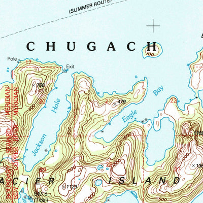 United States Geological Survey Seward D-1, AK (1995, 63360-Scale) digital map