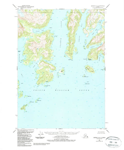 United States Geological Survey Seward D-2, AK (1951, 63360-Scale) digital map