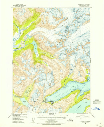 United States Geological Survey Seward D-5, AK (1952, 63360-Scale) digital map