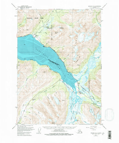 United States Geological Survey Seward D-6, AK (1951, 63360-Scale) digital map