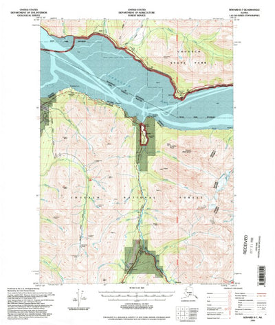 United States Geological Survey Seward D-7, AK (1994, 63360-Scale) digital map