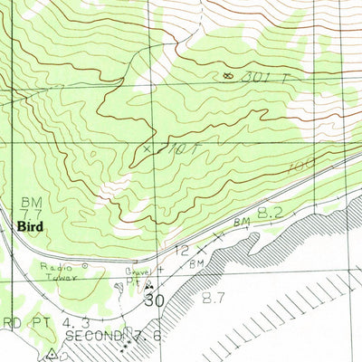 United States Geological Survey Seward D-7 NE, AK (1984, 25000-Scale) digital map