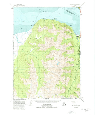 United States Geological Survey Seward D-8, AK (1951, 63360-Scale) digital map