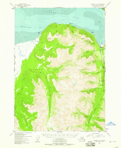 United States Geological Survey Seward D-8, AK (1952, 63360-Scale) digital map