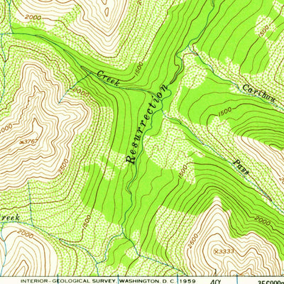 United States Geological Survey Seward D-8, AK (1952, 63360-Scale) digital map