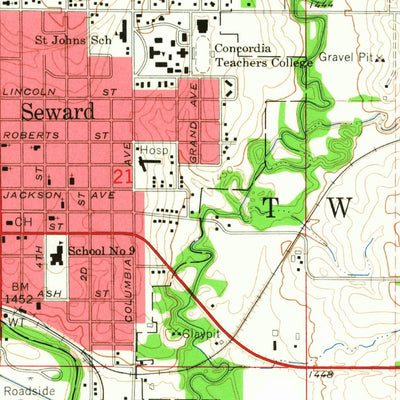 United States Geological Survey Seward, NE (1964, 24000-Scale) digital map