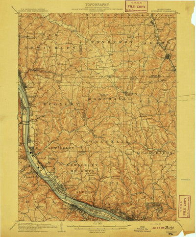 United States Geological Survey Sewickley, PA (1908, 62500-Scale) digital map