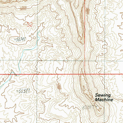 United States Geological Survey Sewing Machine, UT (1987, 24000-Scale) digital map