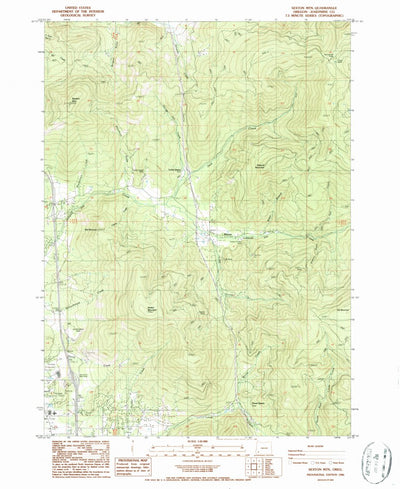 United States Geological Survey Sexton Mountain, OR (1986, 24000-Scale) digital map
