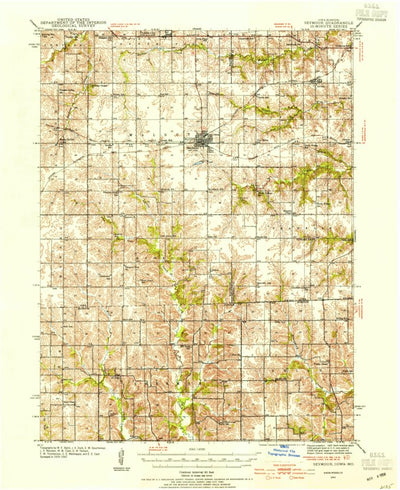 United States Geological Survey Seymour, IA-MO (1942, 62500-Scale) digital map